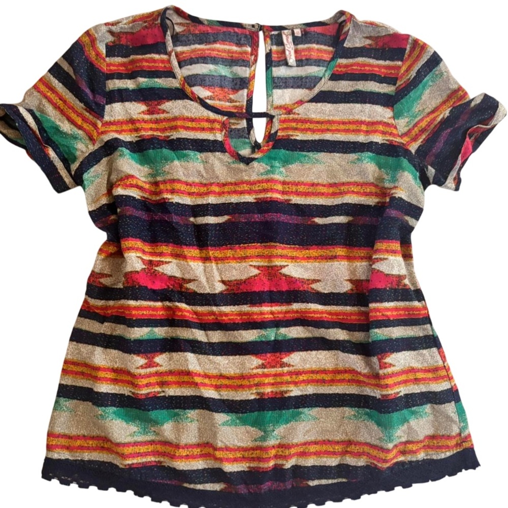 Professional Blouse - Colorful Red Camel Top